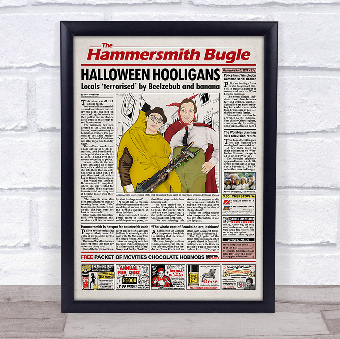 Bottom Newspaper Poster print