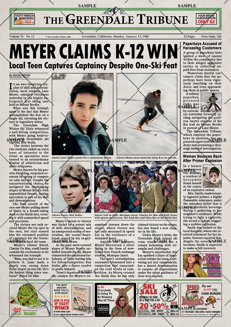 Better Off Dead Newspaper Poster print