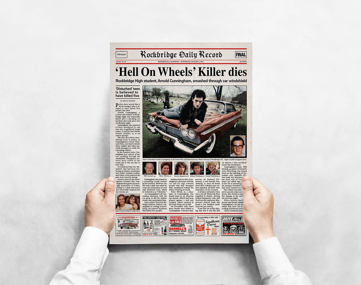 Christine Newspaper Poster print