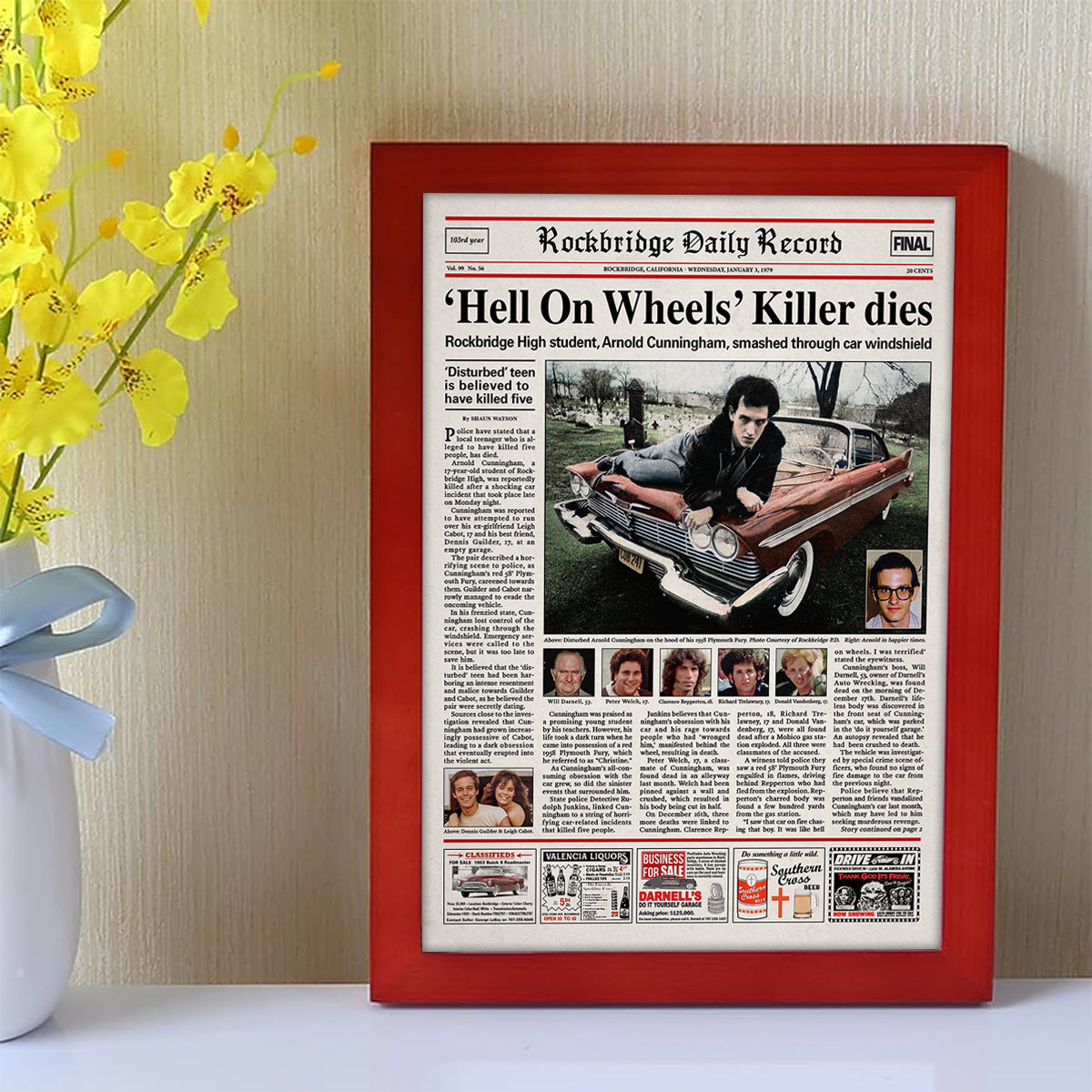 Christine Newspaper Poster print
