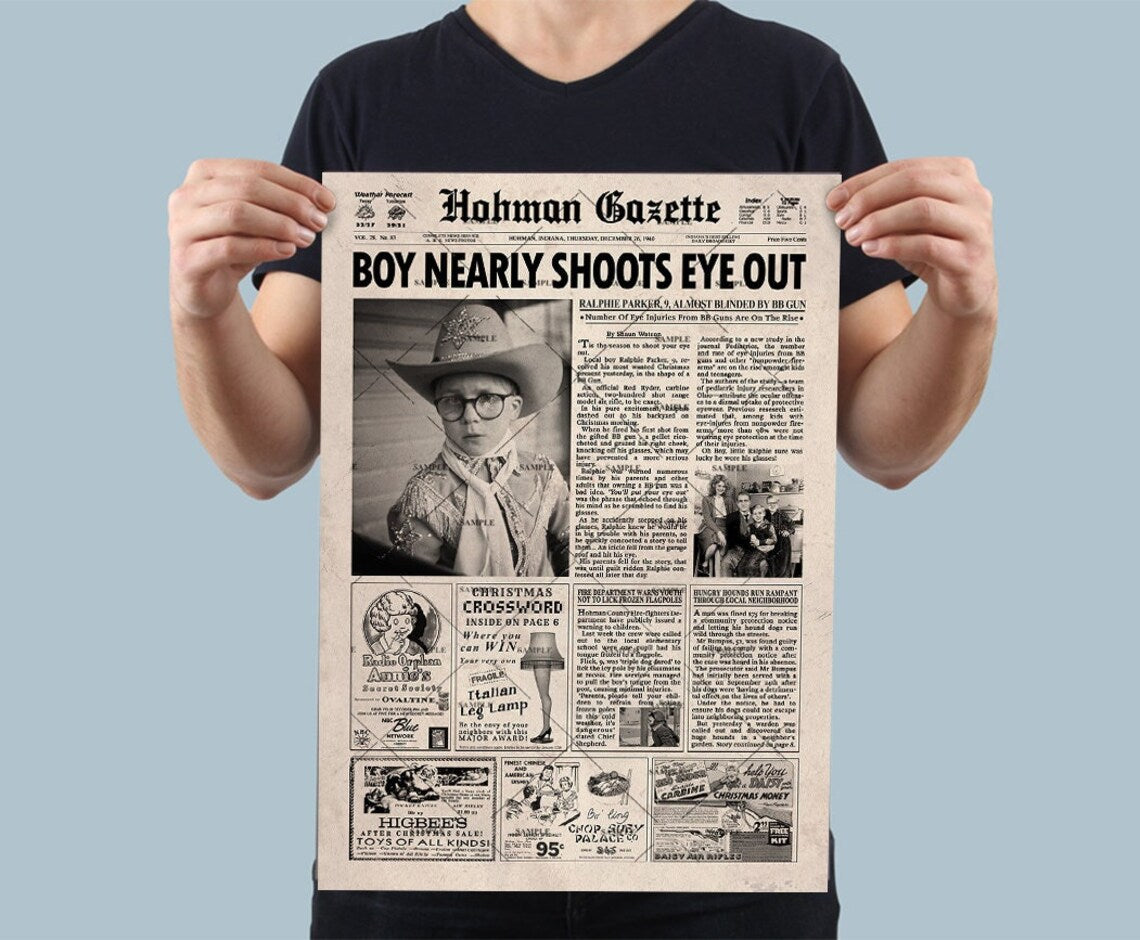 A Christmas Story Newspaper Poster print