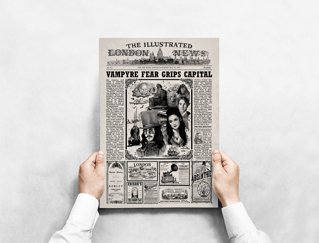 Bram Stoker's Dracula Movie Newspaper Poster Print