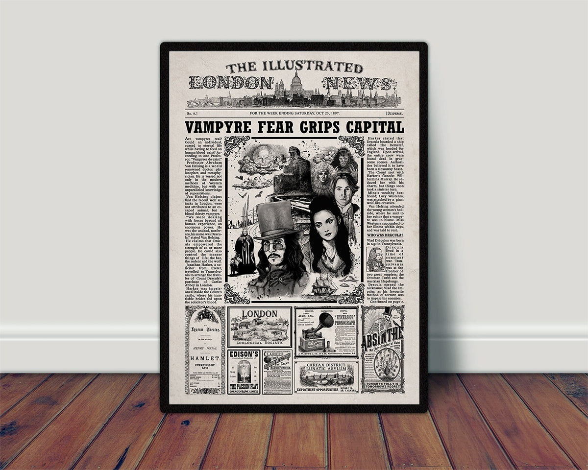 Bram Stoker's Dracula Movie Newspaper Poster Print
