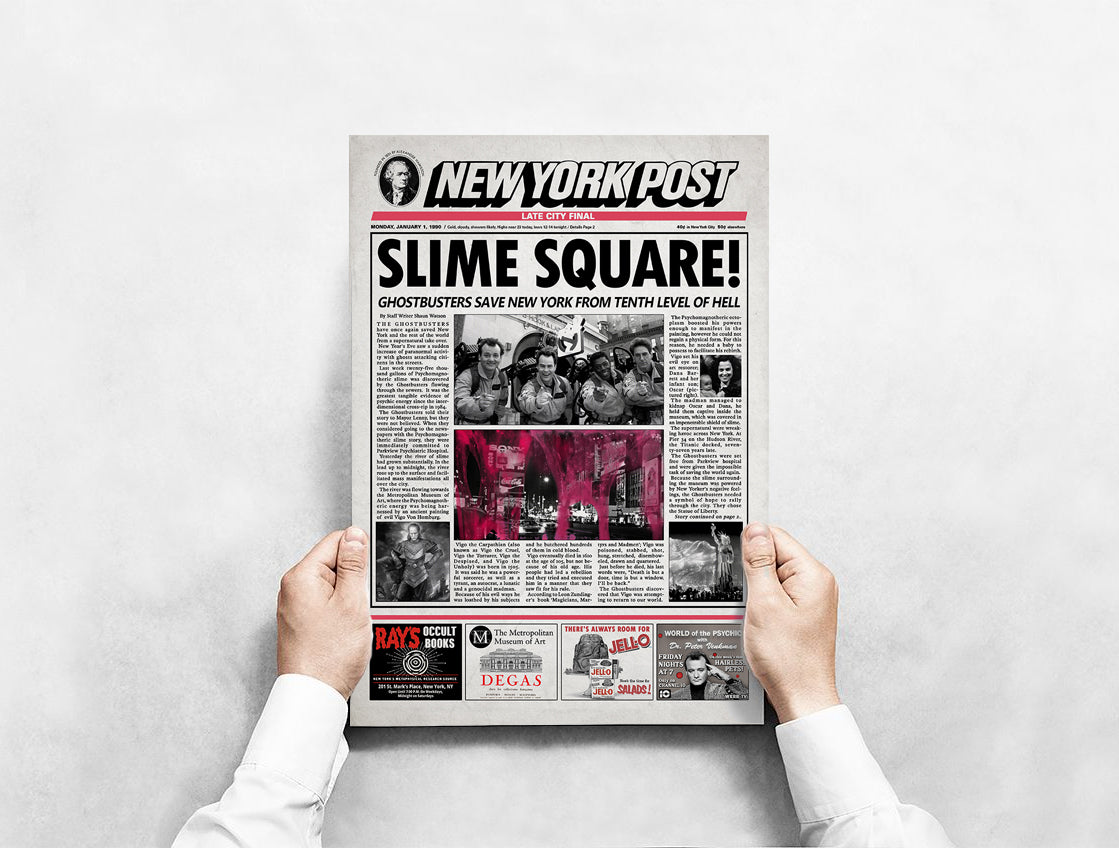 Ghostbusters 2 Newspaper Poster print