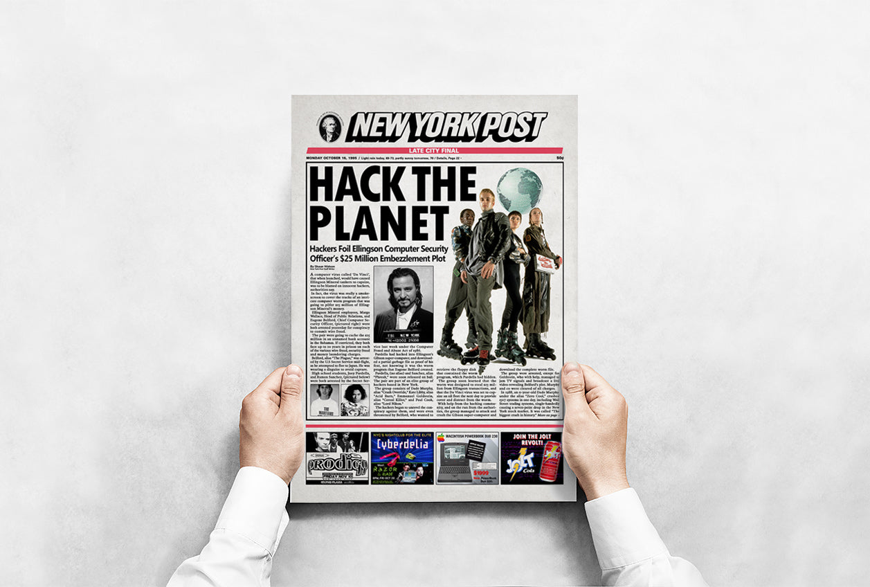 Hackers Newspaper poster print