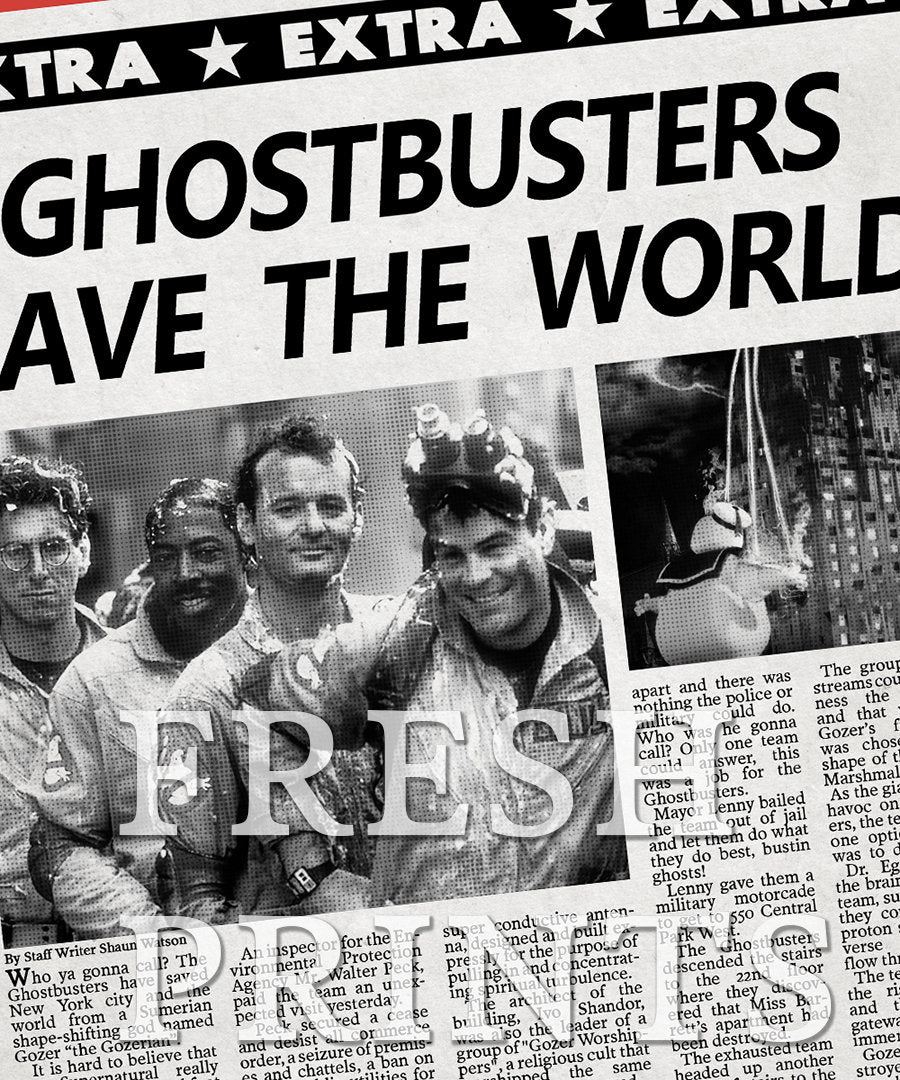 Ghostbusters Newspaper poster print