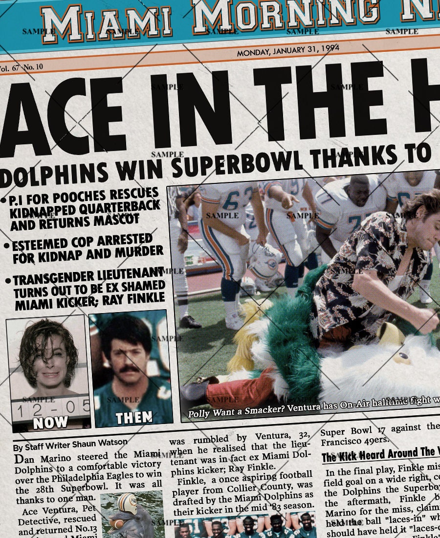 Ace Ventura Pet Detective Newspaper Poster Print