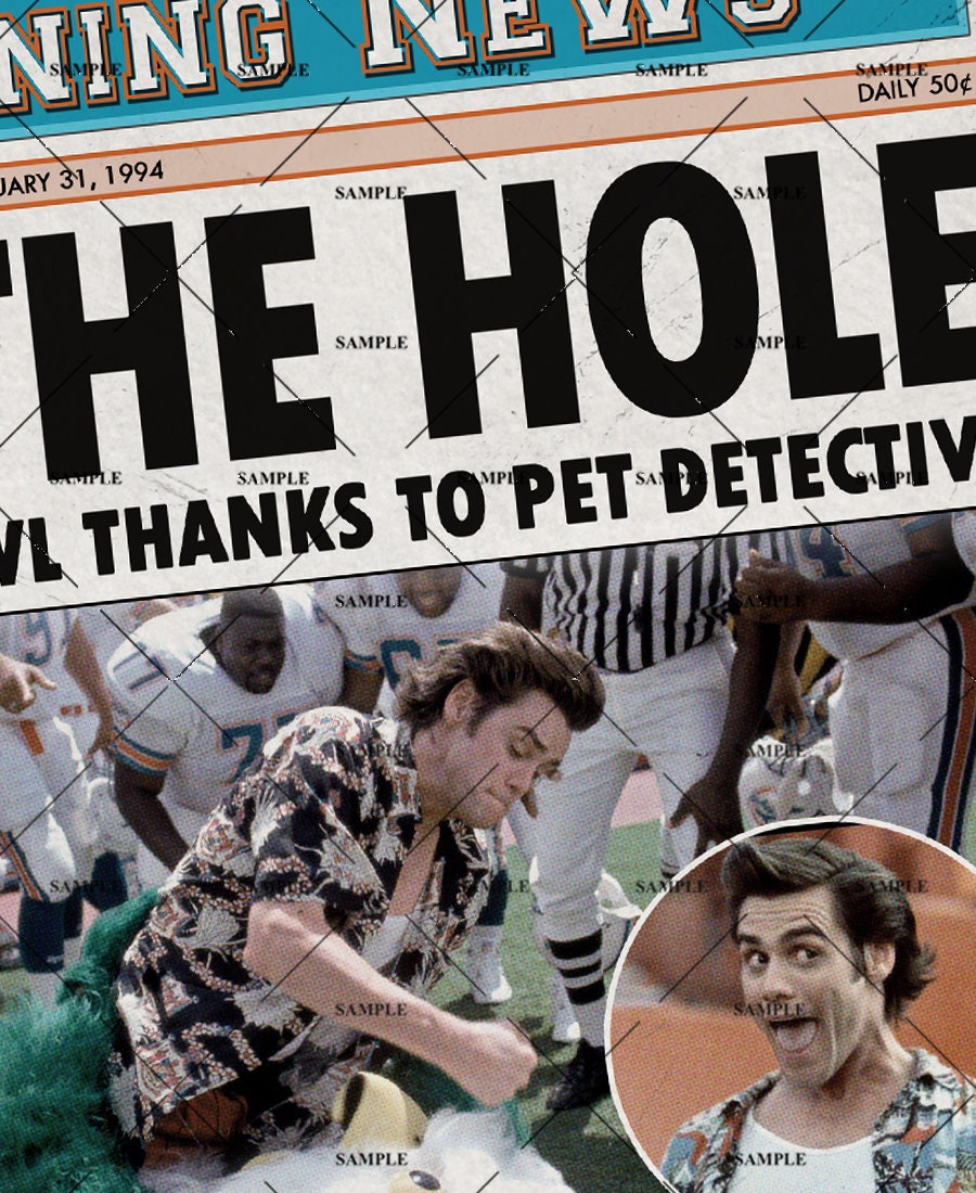 Ace Ventura Pet Detective Newspaper Poster Print