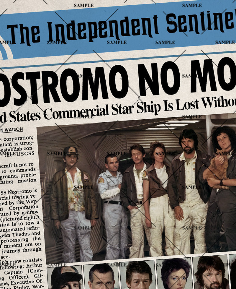 Alien 1979 Movie Newspaper Poster Print