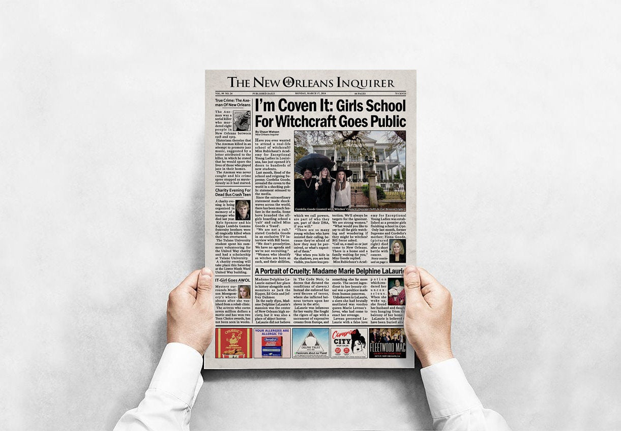 American Horror Story Coven Newspaper Poster Print