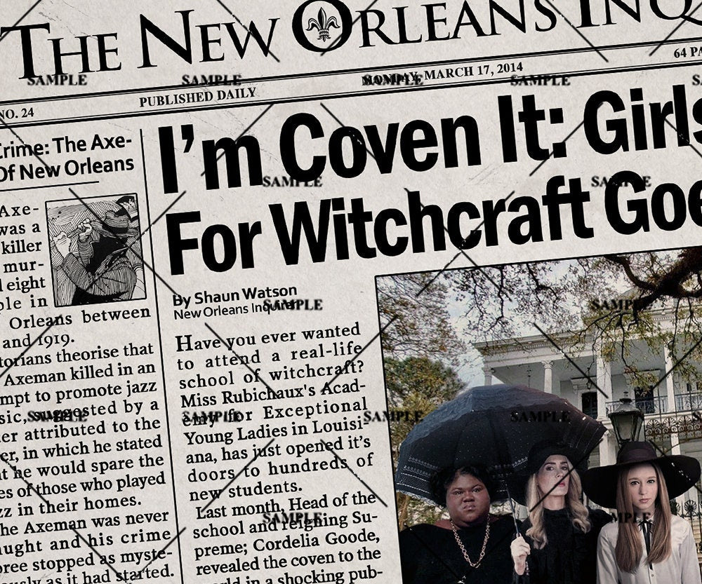 American Horror Story Coven Newspaper Poster Print