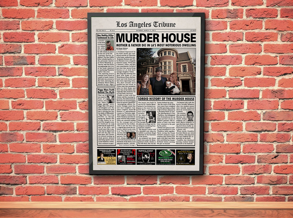American Horror Story Murder House Newspaper Poster Print