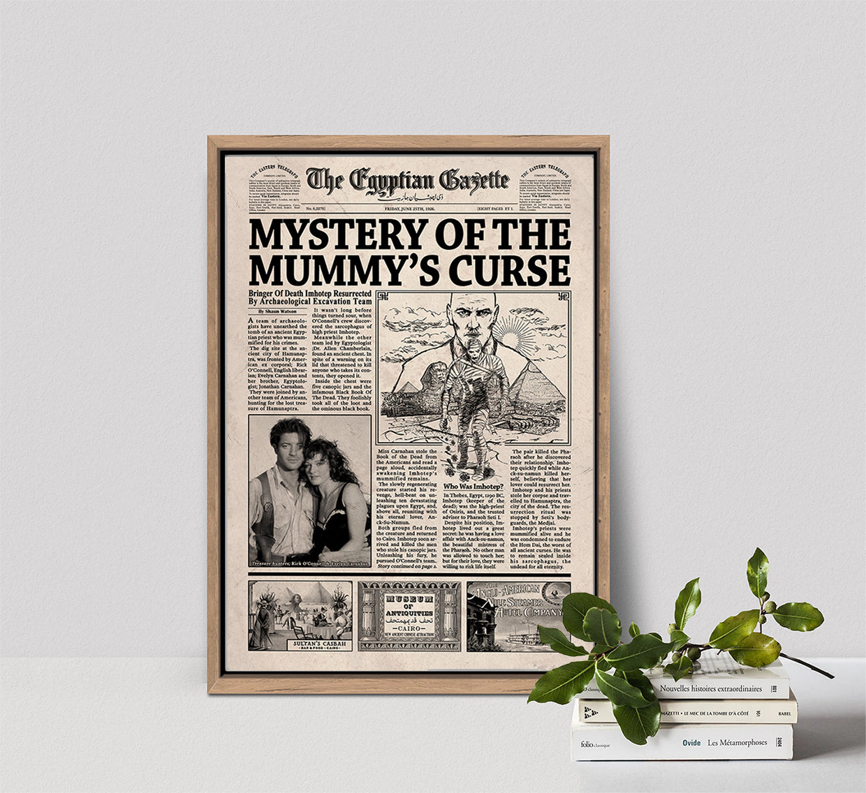 The Mummy 1999 Newspaper Poster Print