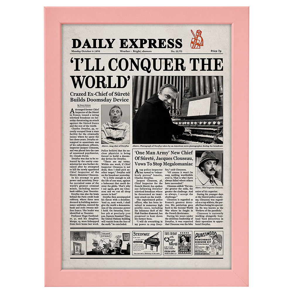 The Pink Panther Strikes Again Newspaper print