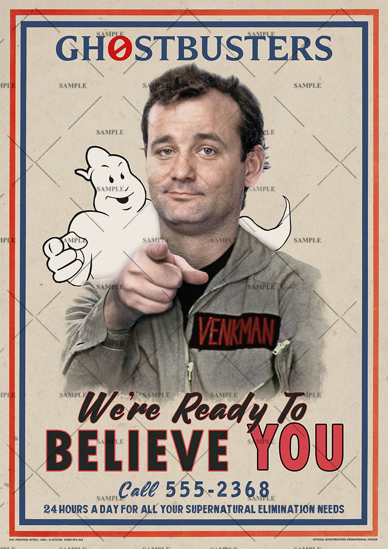 Ghostbusters Peter Venkman Poster print