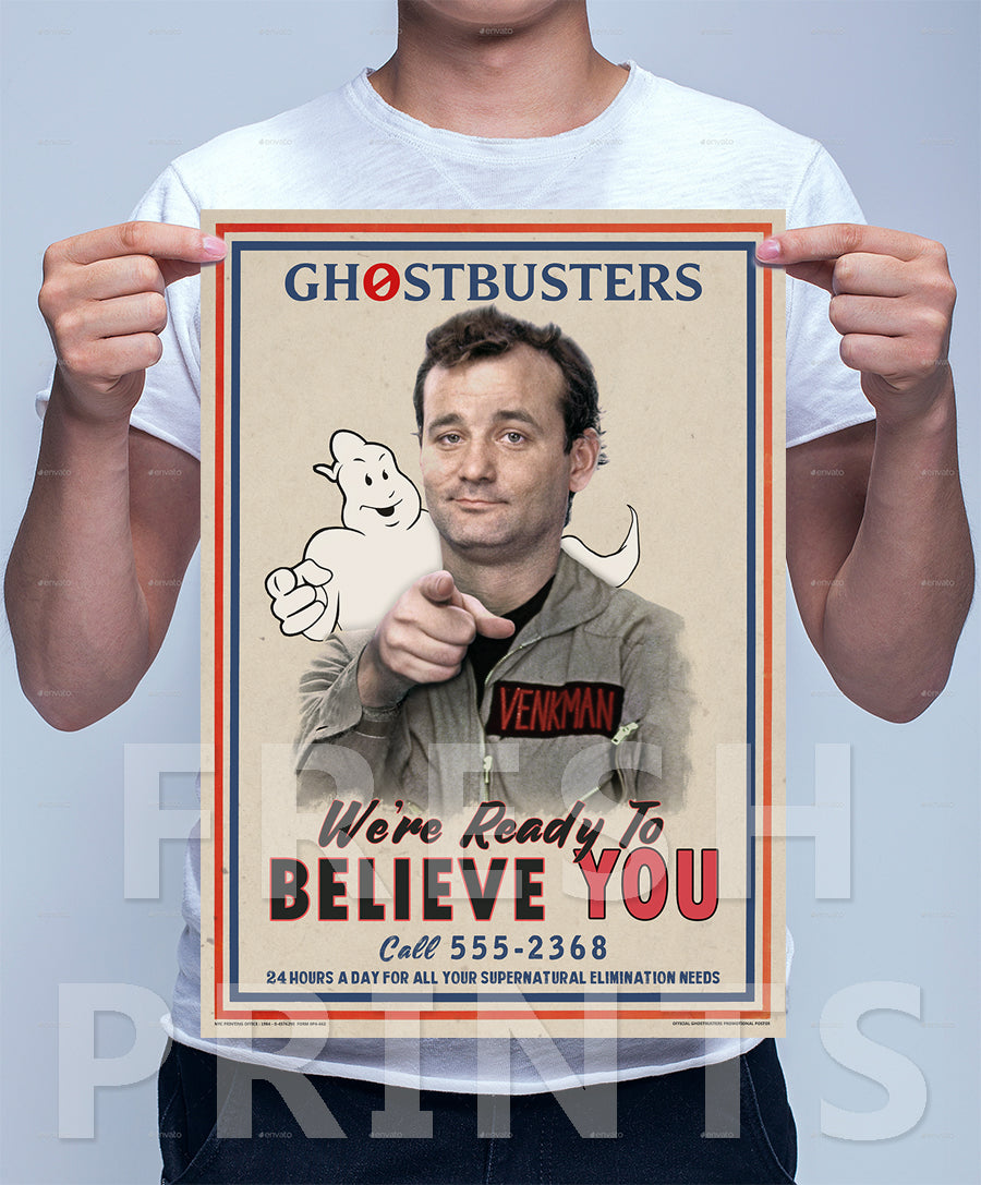 Ghostbusters Peter Venkman Poster print