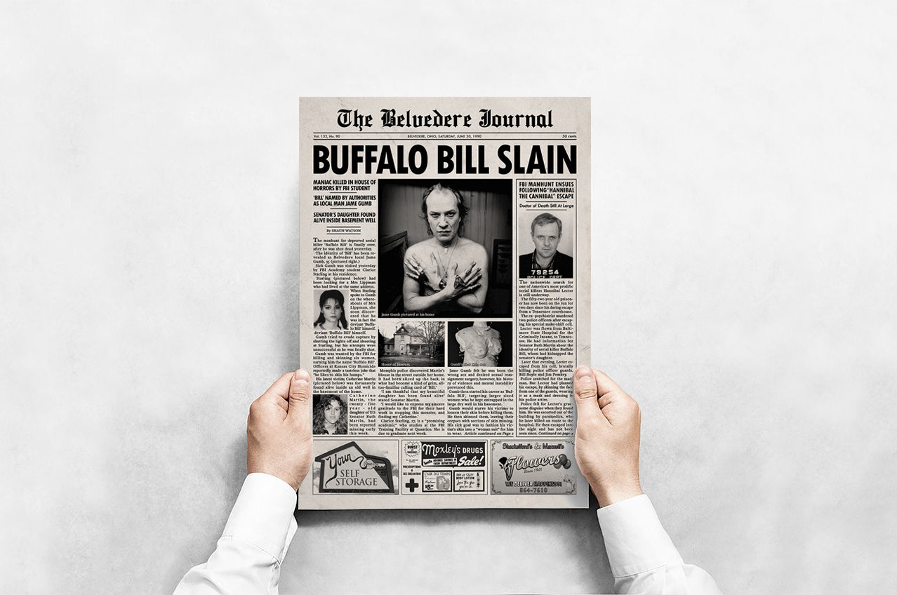 The Silence of the Lambs Newspaper poster print