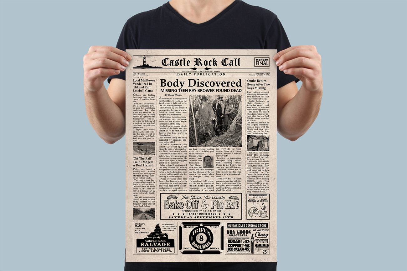 Stand By Me Newspaper poster print
