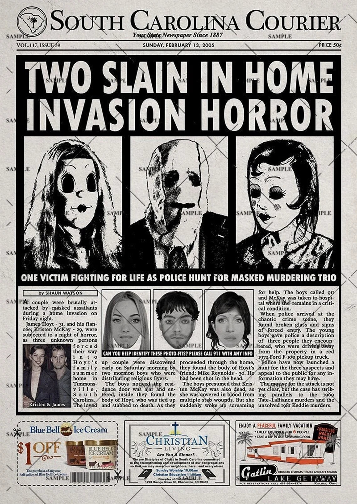 The Strangers Newspaper Poster Print