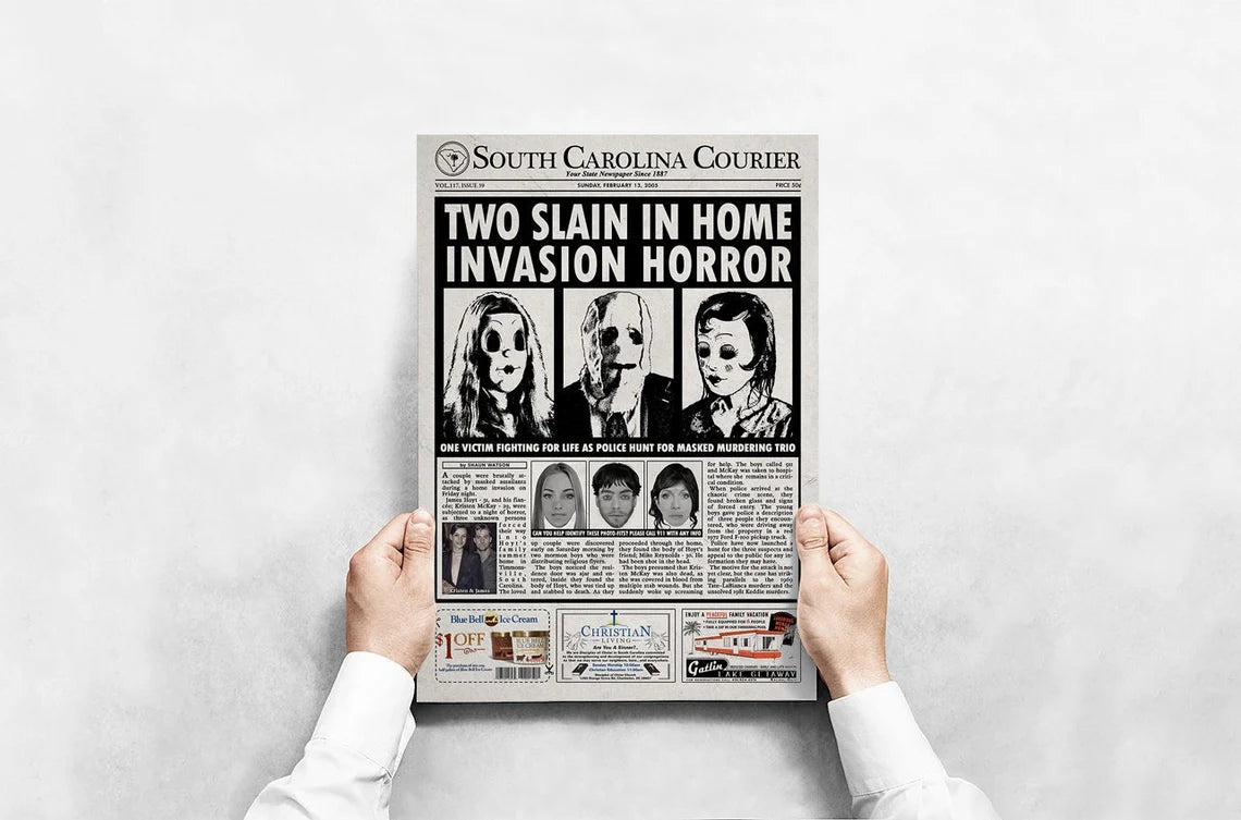 The Strangers Newspaper Poster Print