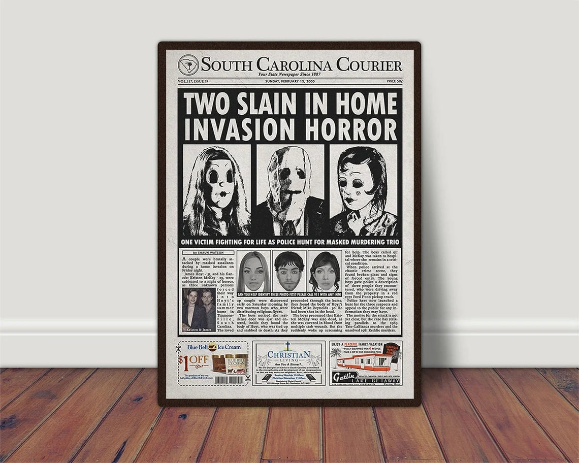 The Strangers Newspaper Poster Print