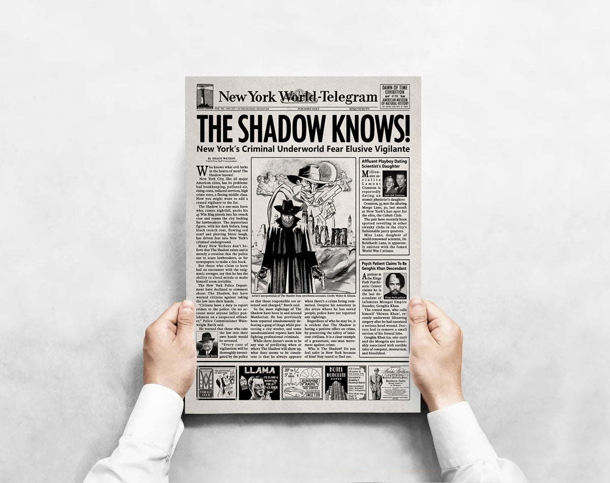 The Shadow 1994 Newspaper Poster Print