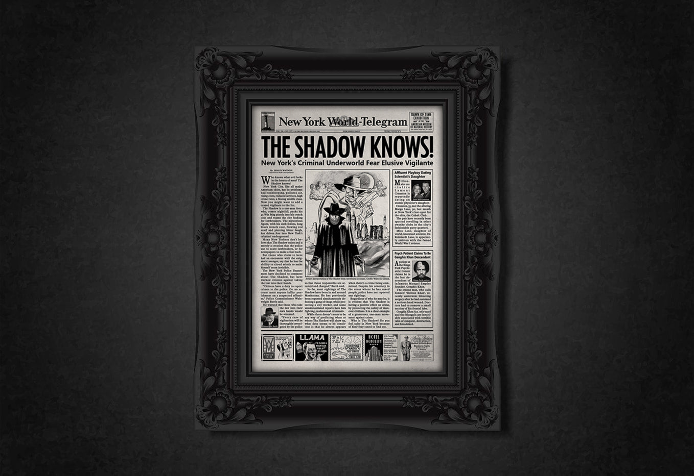 The Shadow 1994 Newspaper Poster Print