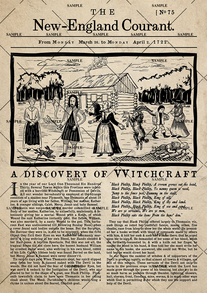 The Witch 2015 Newspaper poster print