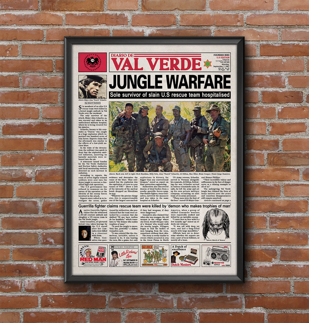 Predator Newspaper Poster Print