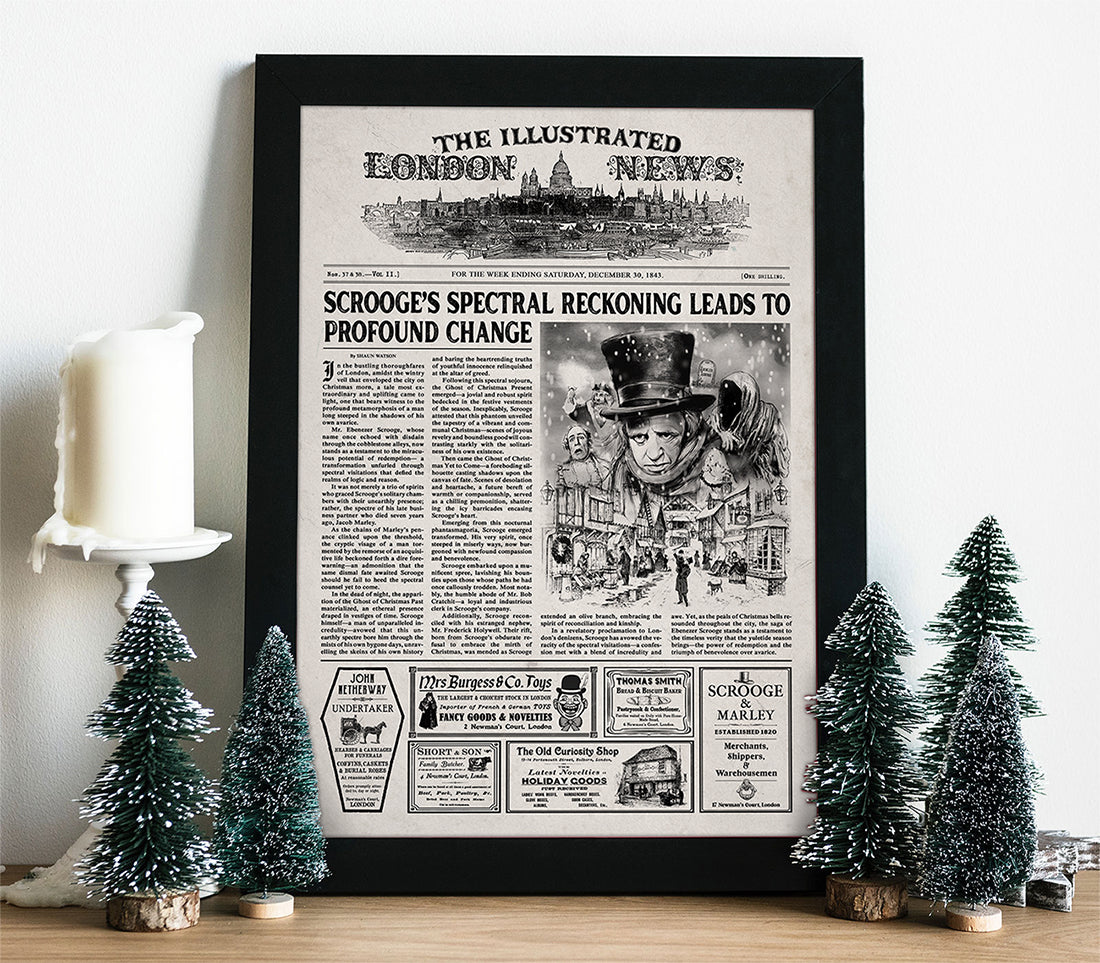 Scrooge (A Christmas Carol) 1951 movie Newspaper Poster print