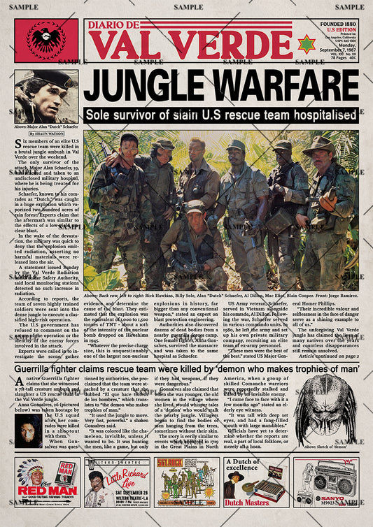 Predator Newspaper Poster Print