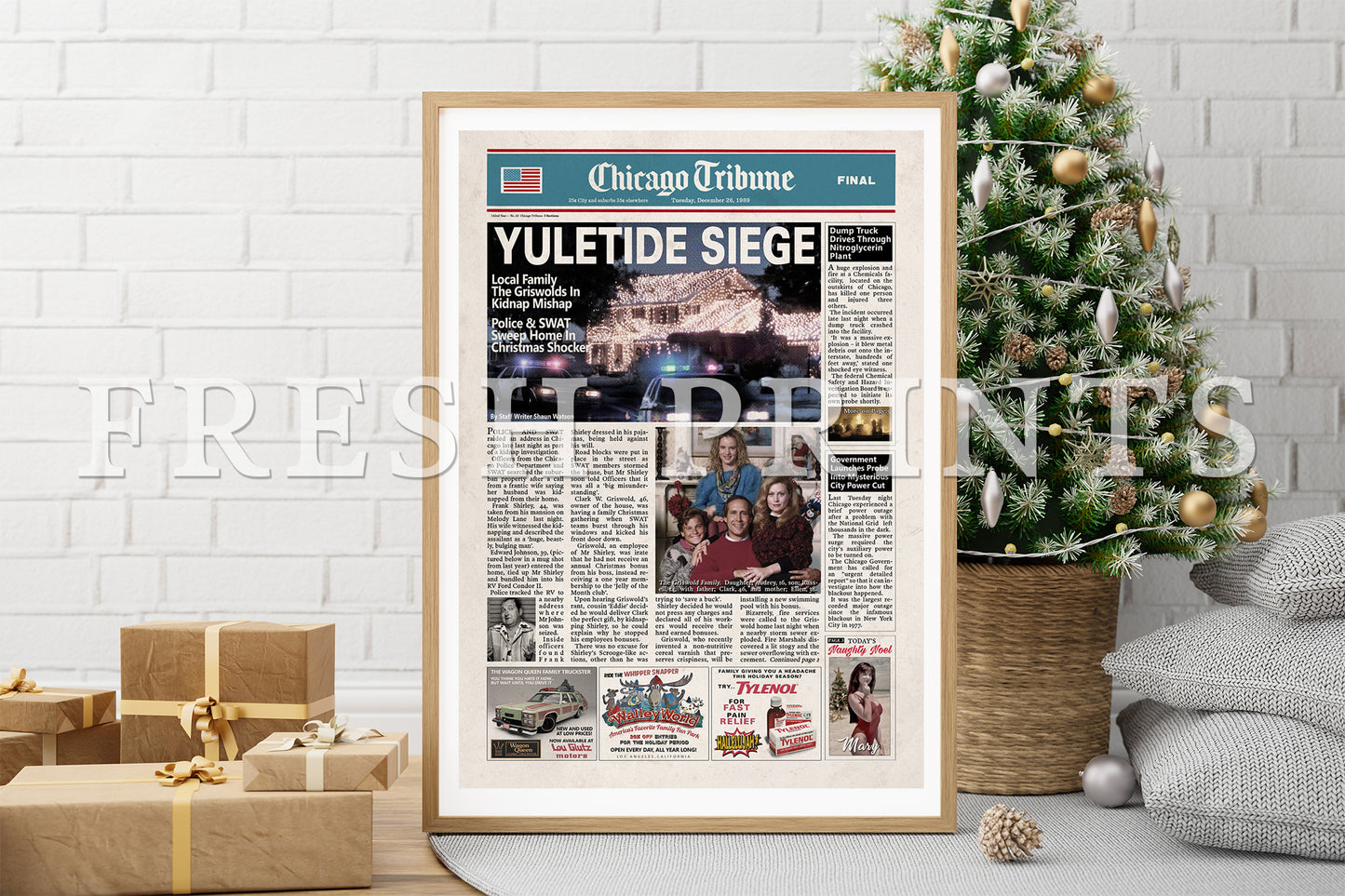 National Lampoon's Christmas Vacation Newspaper poster print