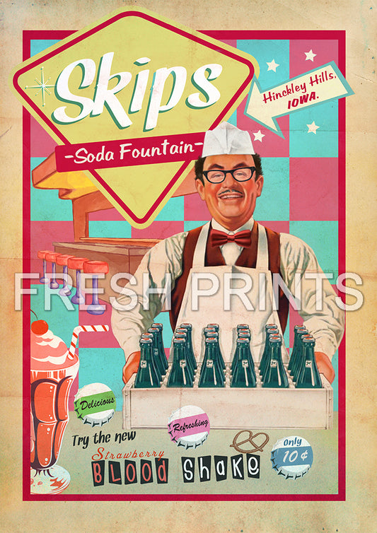 The Burbs Skips Soda Fountain poster print