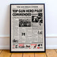 Top Gun Newspaper Poster print