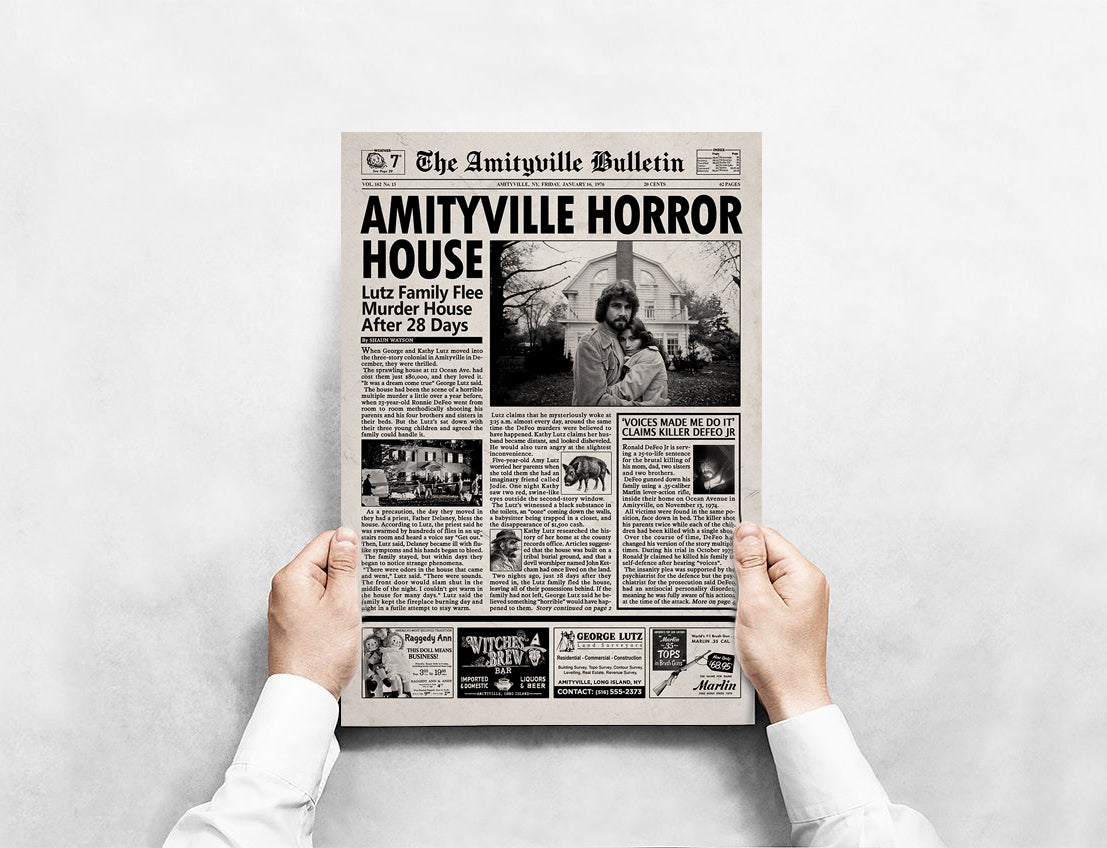 Amityville Horror 1979 Movie Newspaper Poster Print