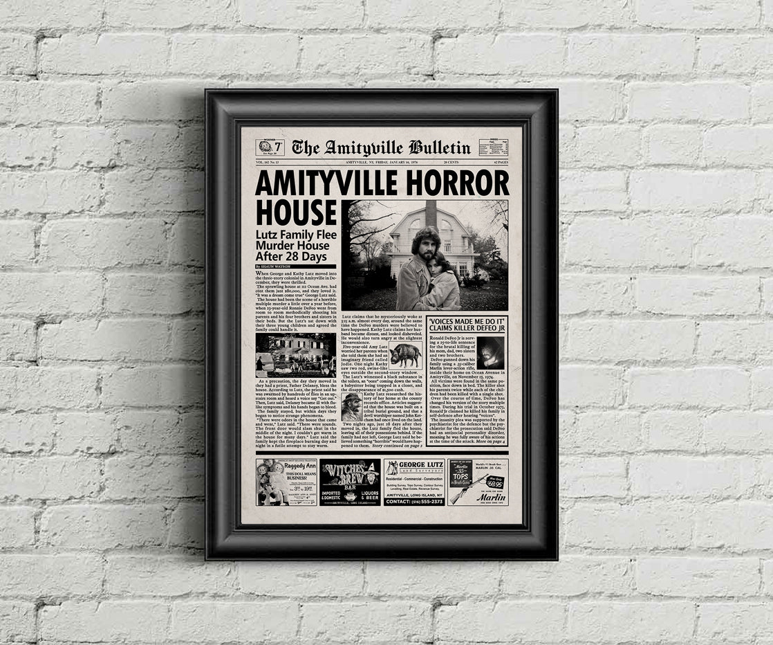Amityville Horror 1979 Movie Newspaper Poster Print