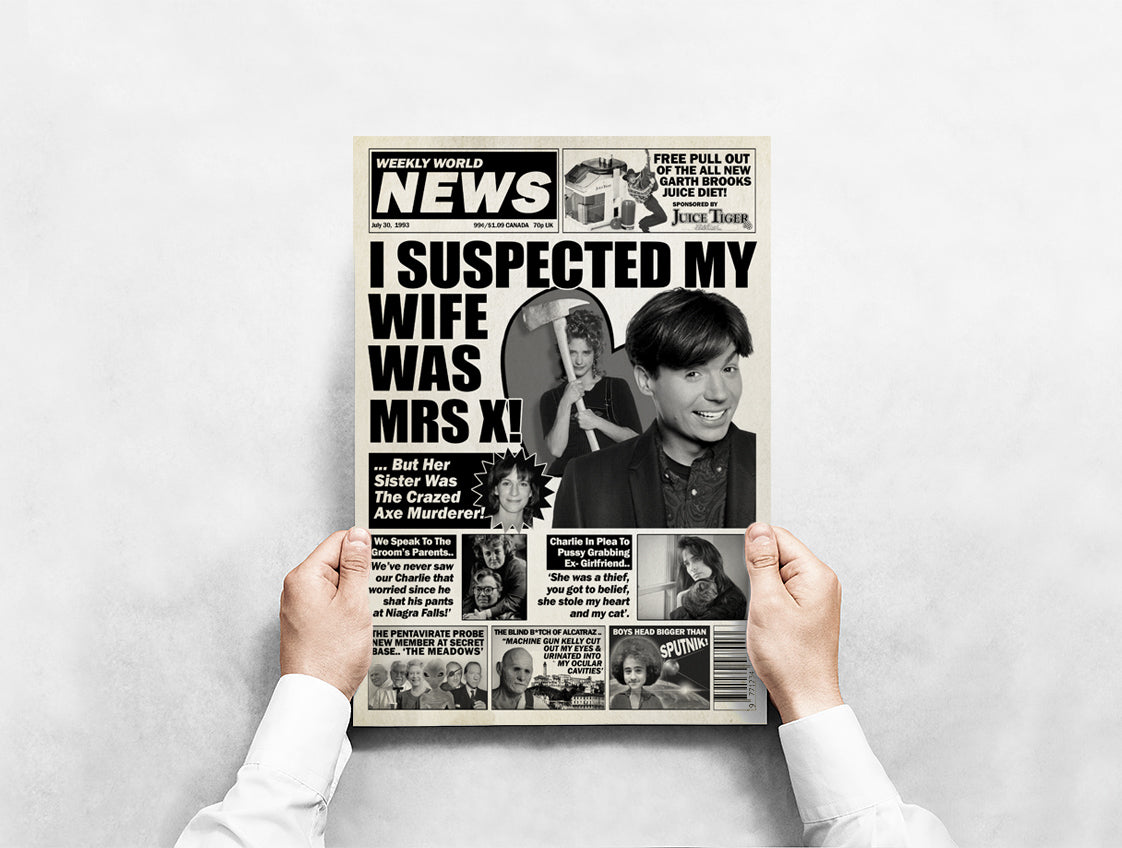 So I Married An Axe Murderer Weekly World News poster print