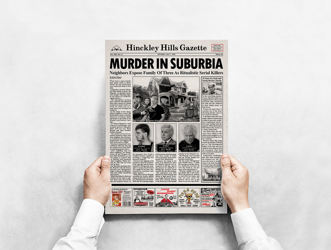 The 'Burbs Newspaper poster print