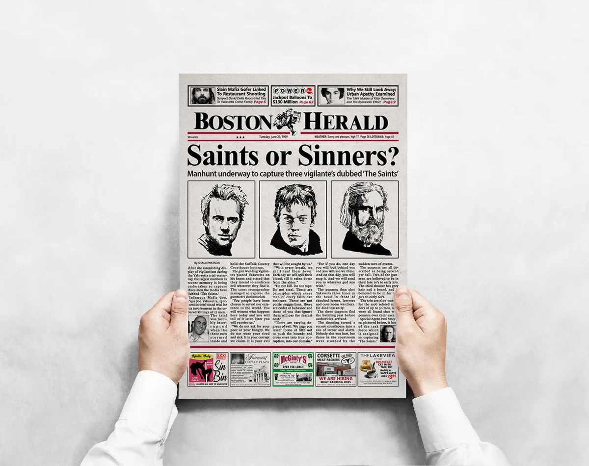 The Boondock Saints Newspaper Poster Print