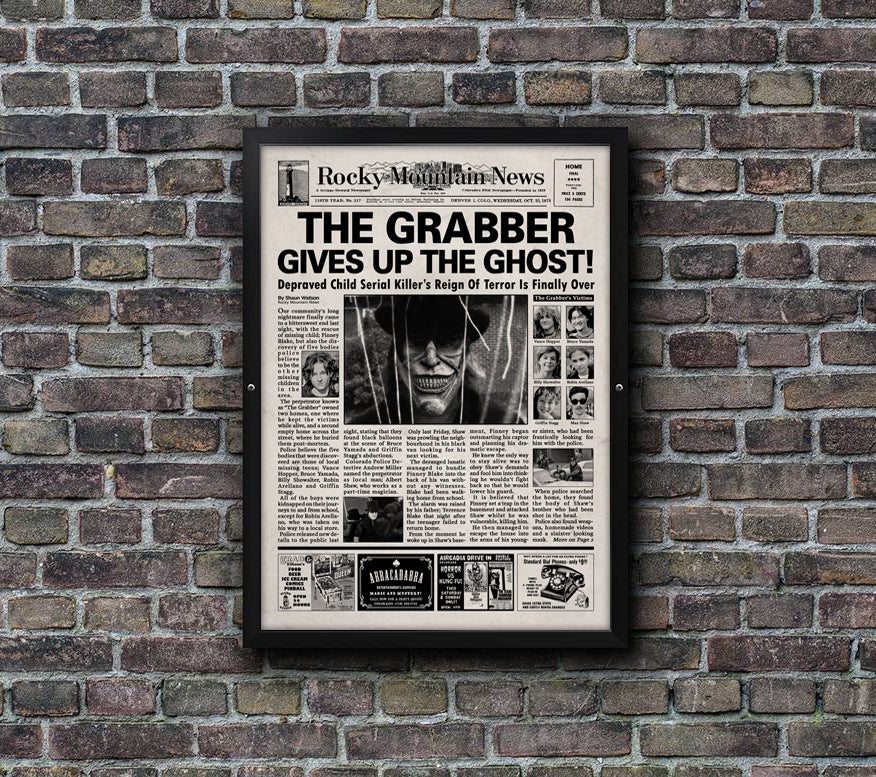 The Black Phone Newspaper poster print