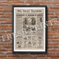 Back to the Future 3 1885 Newspaper print