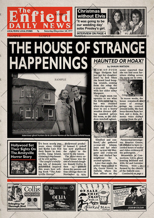The Conjuring 2 Newspaper Poster print