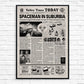 E.T. the Extra-Terrestrial Movie Newspaper poster print