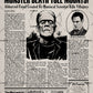 Frankenstein Newspaper Poster print