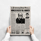 Frankenstein Newspaper Poster print