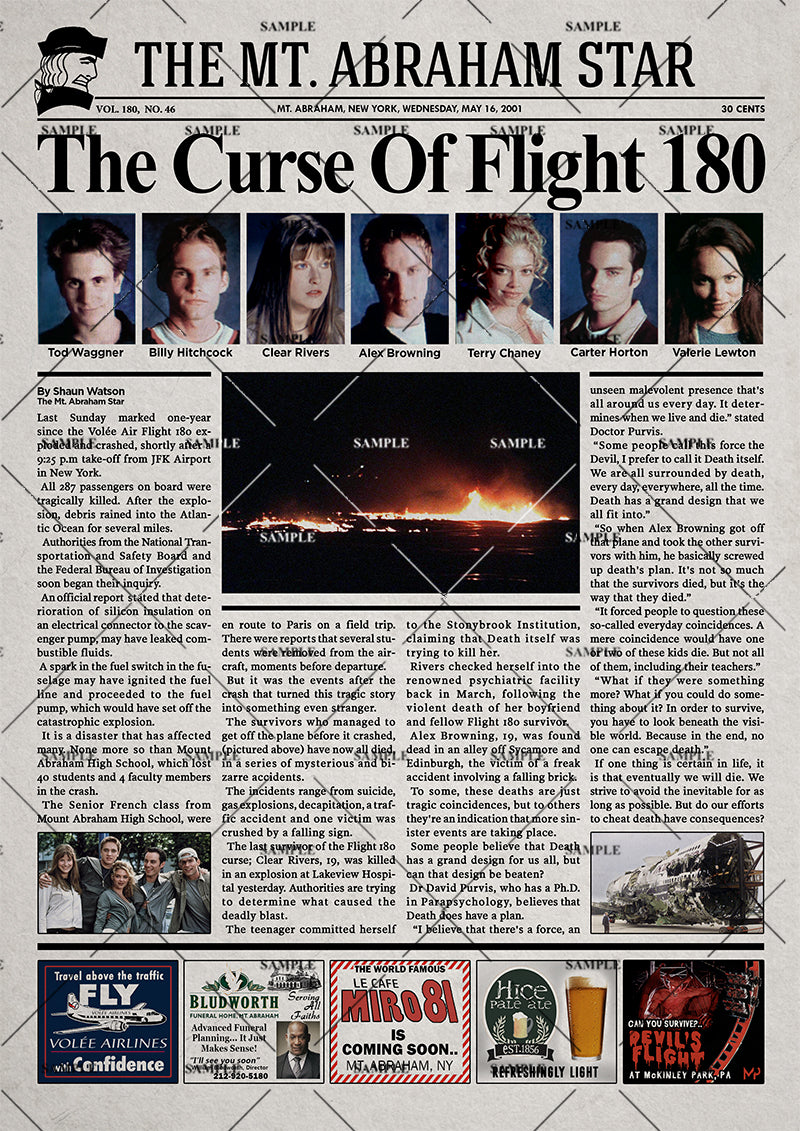 Final Destination Newspaper Poster Print