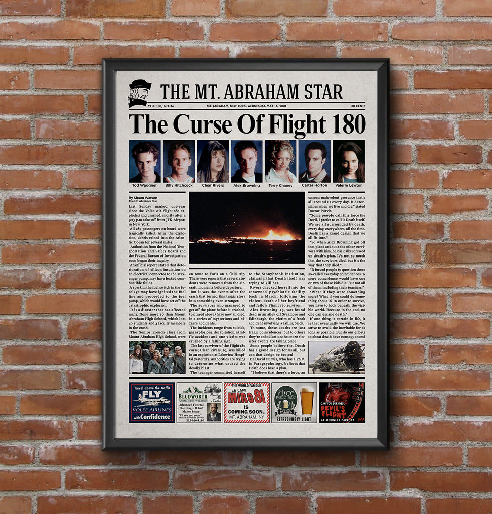 Final Destination Newspaper Poster Print