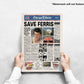 Ferris Bueller's Day Off Newspaper poster Print