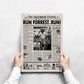Forrest Gump Movie Newspaper print