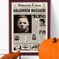 Halloween Haddonfield Tribune Newspaper Poster print